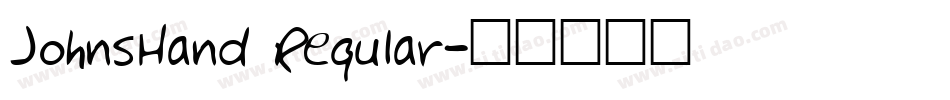 JohnsHand Regular字体转换